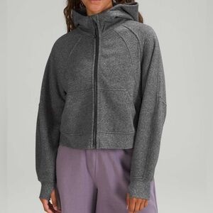 Lululemon Scuba Oversized Full Zip - Heathered Speckled Black